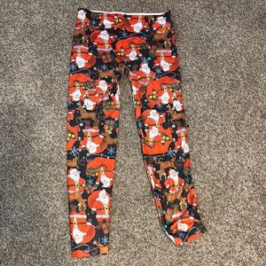 No Boundaries Red Christmas Leggings
